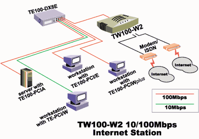 TW100-W2 10/100Mbps Internet Solution
